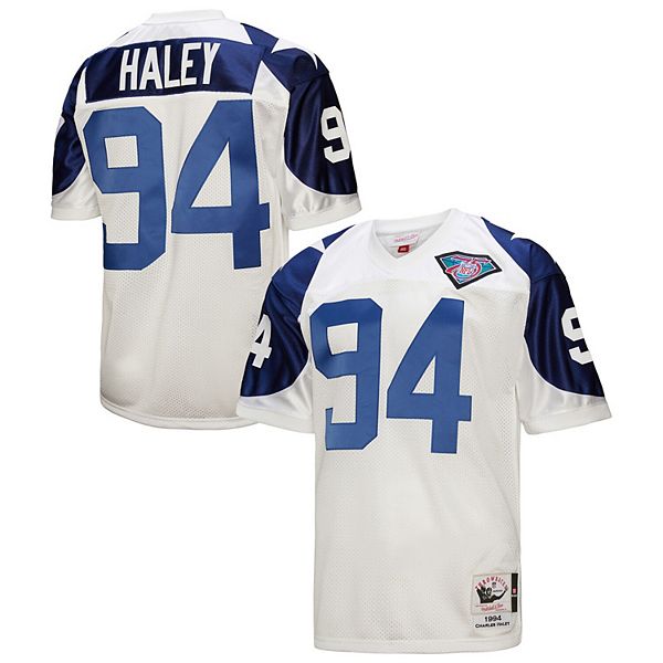 

Мужская футболка Charles Haley белая Dallas Cowboys 1994 Authentic Throwback Retired Player Mitchell & Ness
