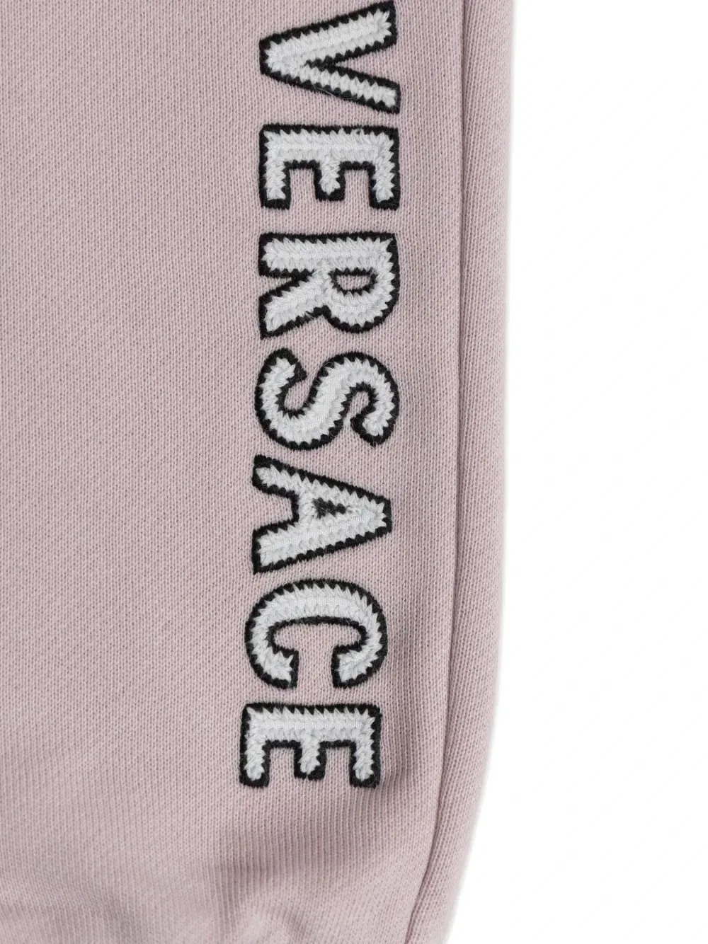 Спортивные брюки с вышитым логотипом Versace Kids, розовый — фото 3