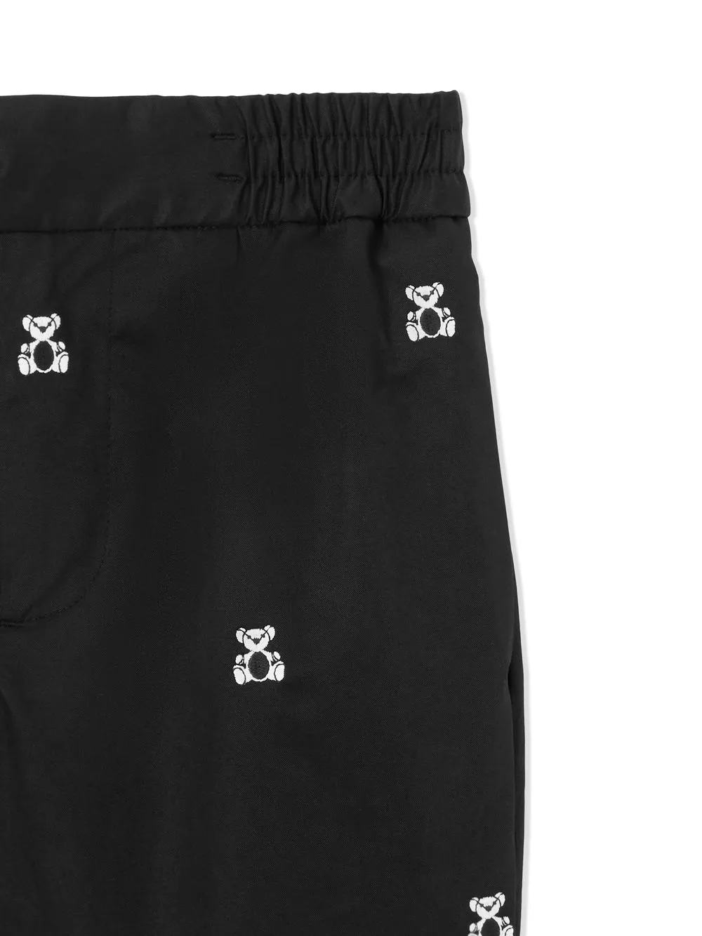 Прямые брюки с вышивкой Thomas Bear BURBERRY KIDS, черный — фото 4
