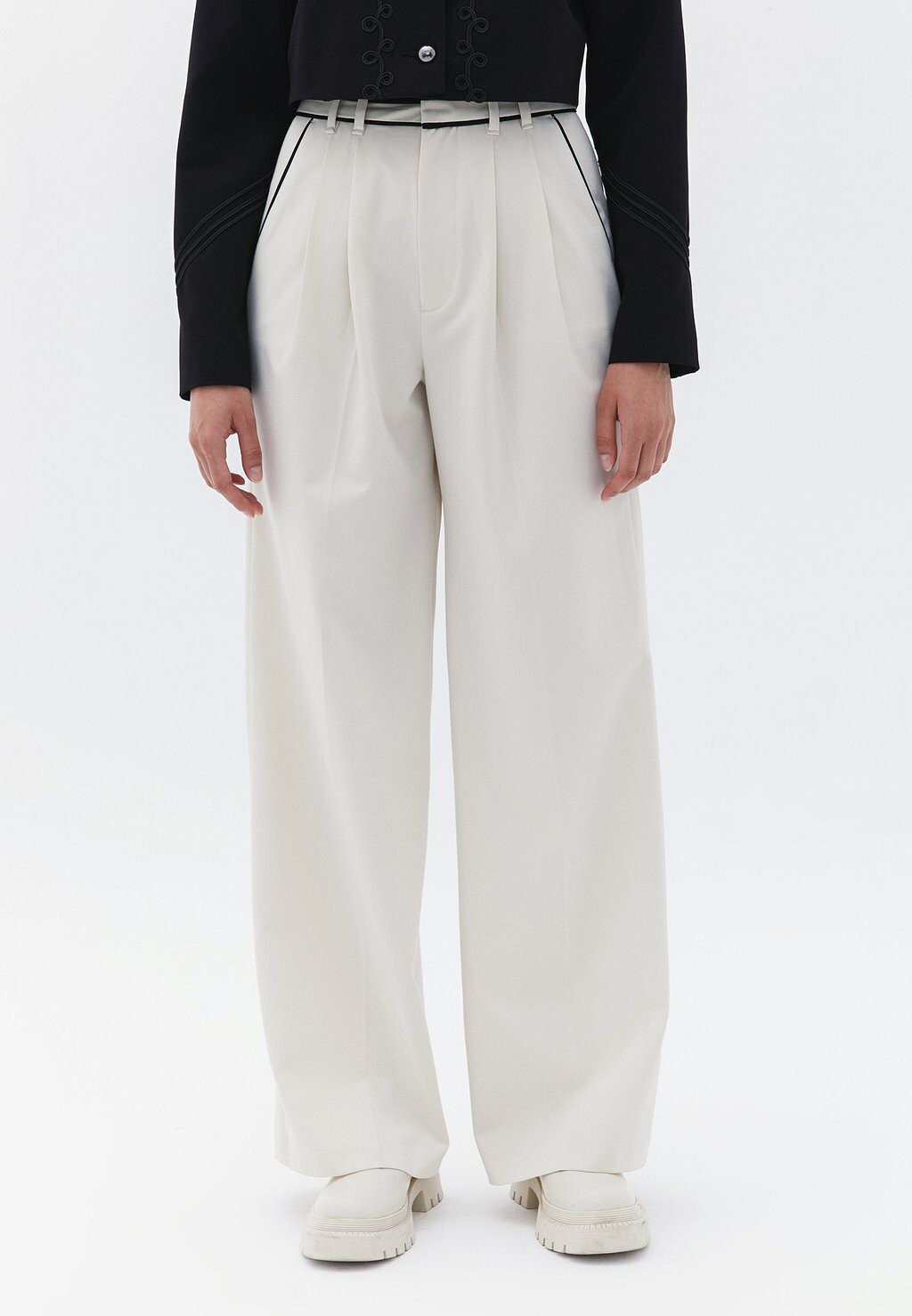 

Брюки High Rise Wide Leg OXXO, цвет silver birch