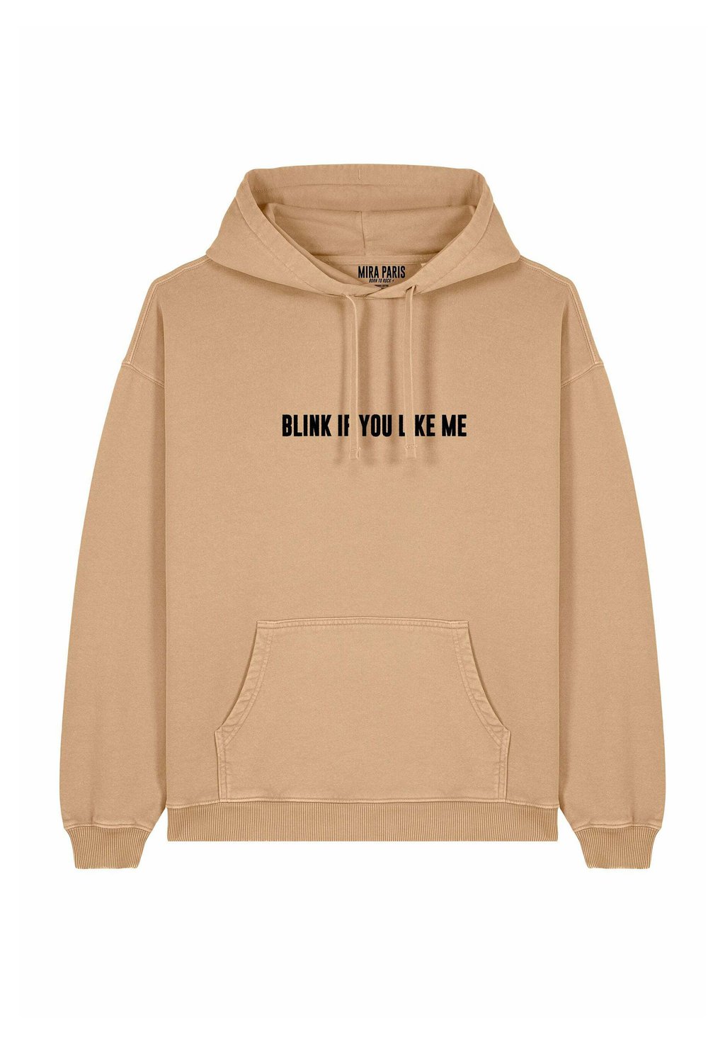 

Толстовка BLINK IF YOU LIKE ME EMBROIDERY UNISEX VINTAGE - Hoodie Mira Paris, бежевый