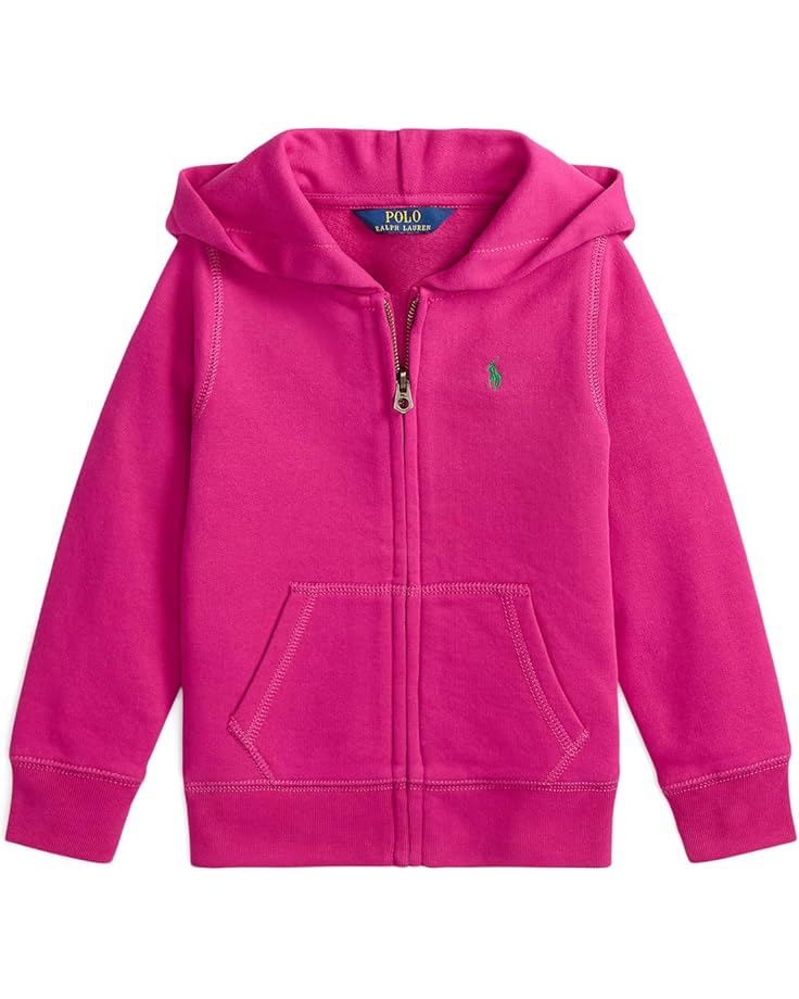 

Худи Polo Ralph Lauren Kids Fleece Full-Zip Hoodie, цвет Preppy Pink