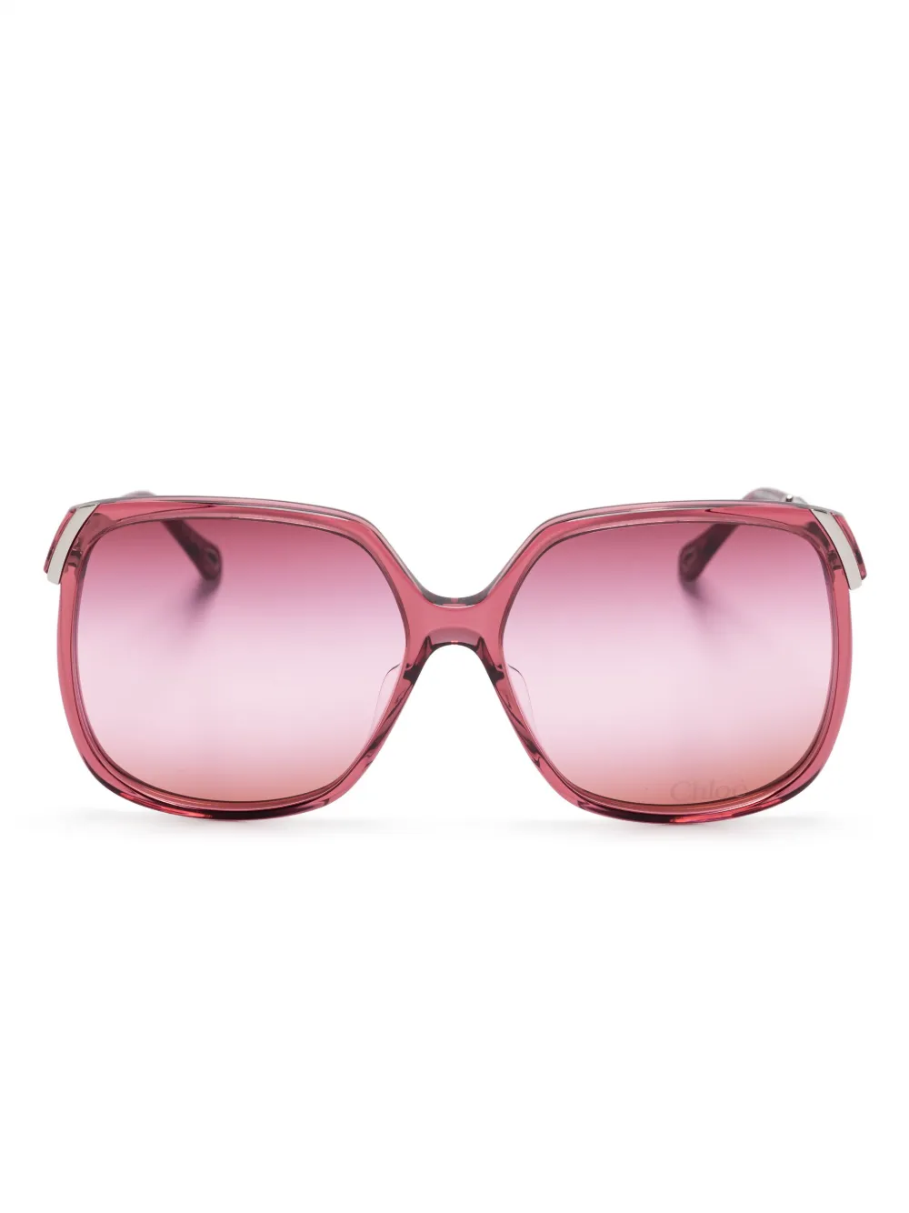 

Солнцезащитные очки в массивной оправе Chloé Eyewear, розовый