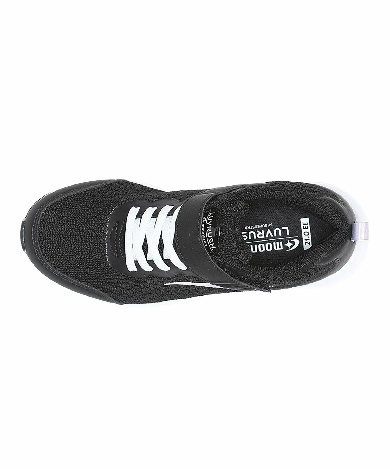 Детские кроссовки MoonStar LV 1257 черного цвета для девочек Superstar, black — фото 3