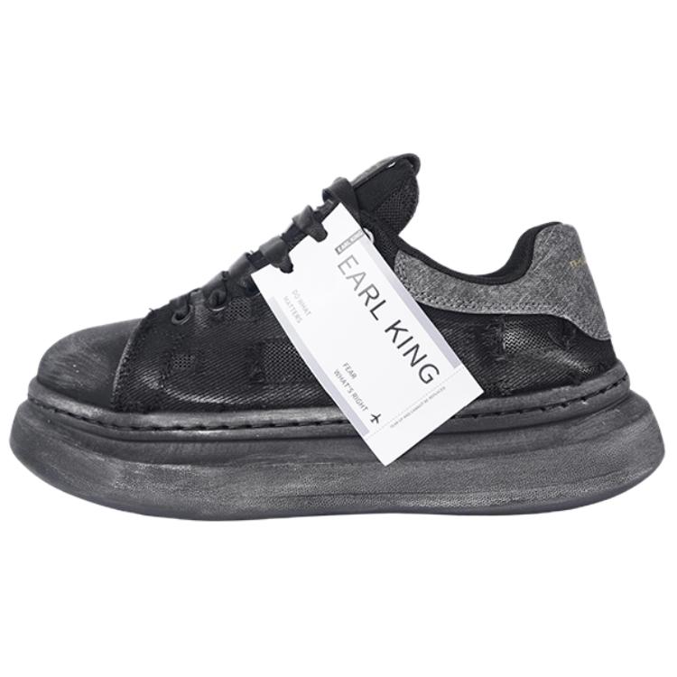 

Earl king Износостойкие и легкие мужские кэжуал лоу-топы Black Distressed, цвет Black Distressed
