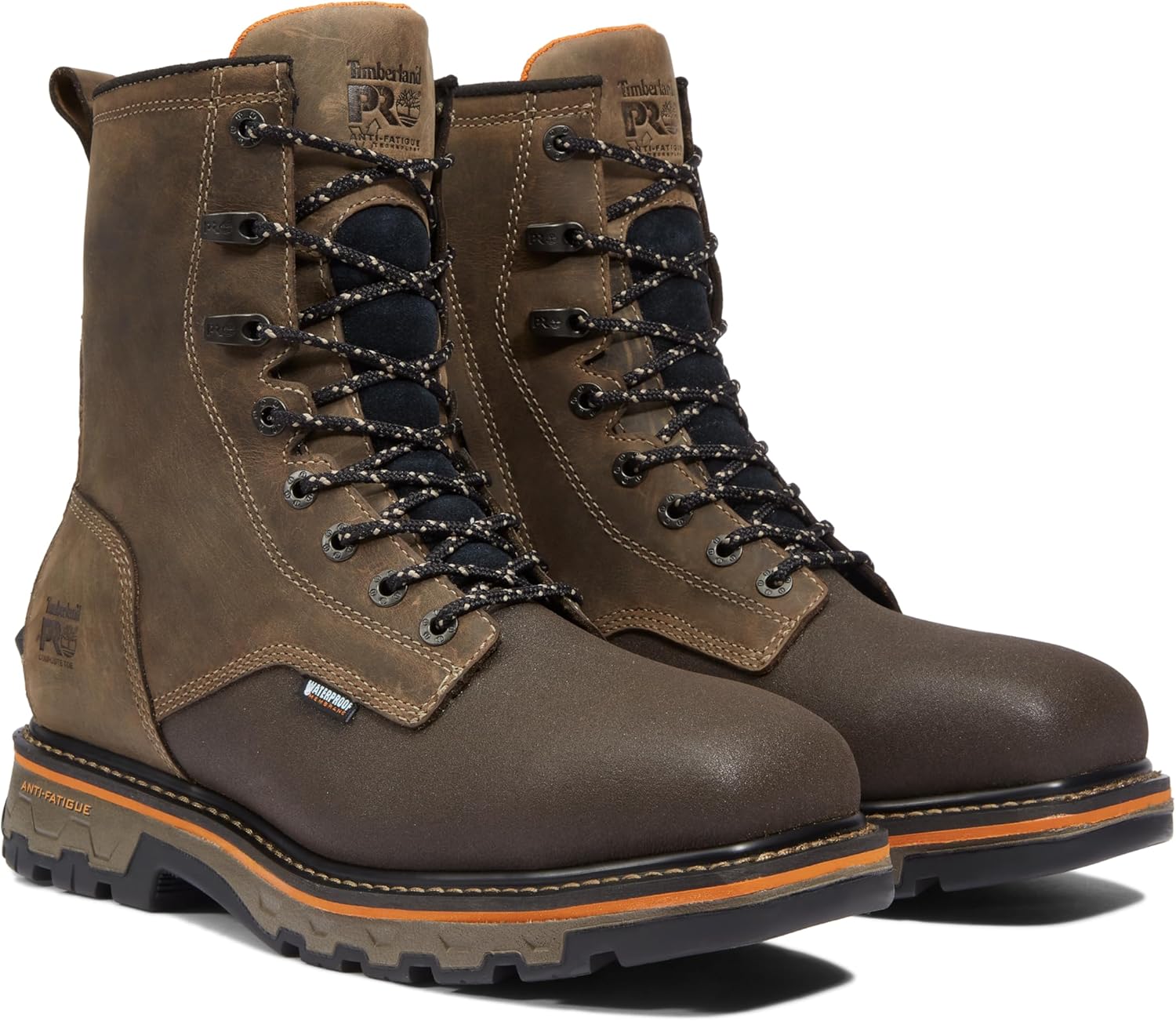 Timberland PRO мужские рабочие ботинки True Grit 8 дюймов с композитным защитным носком, боковой молнией, водонепроницаемые, промышленные, вестерн, Turkish Coffee-2024 New — фото 2