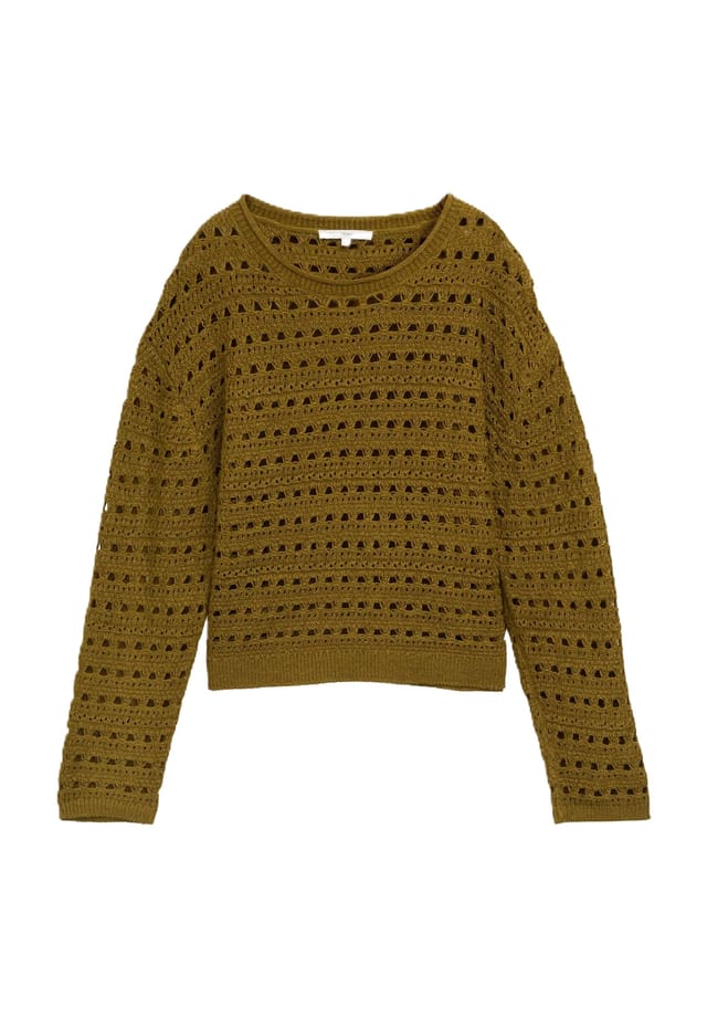 

Свитер с U-образным вырезом Denim Tom Tailor, цвет 37798 warm moss g