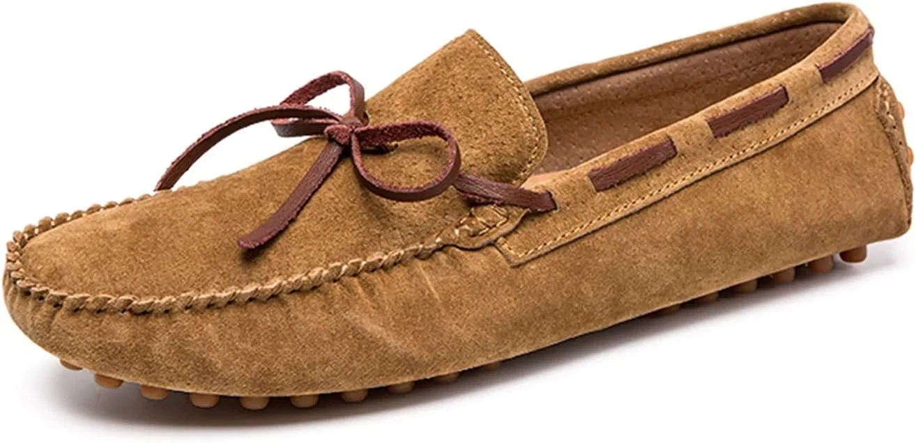Лоферы кожаные Moccasins Boat Shoes Brown PUGHGAETZF