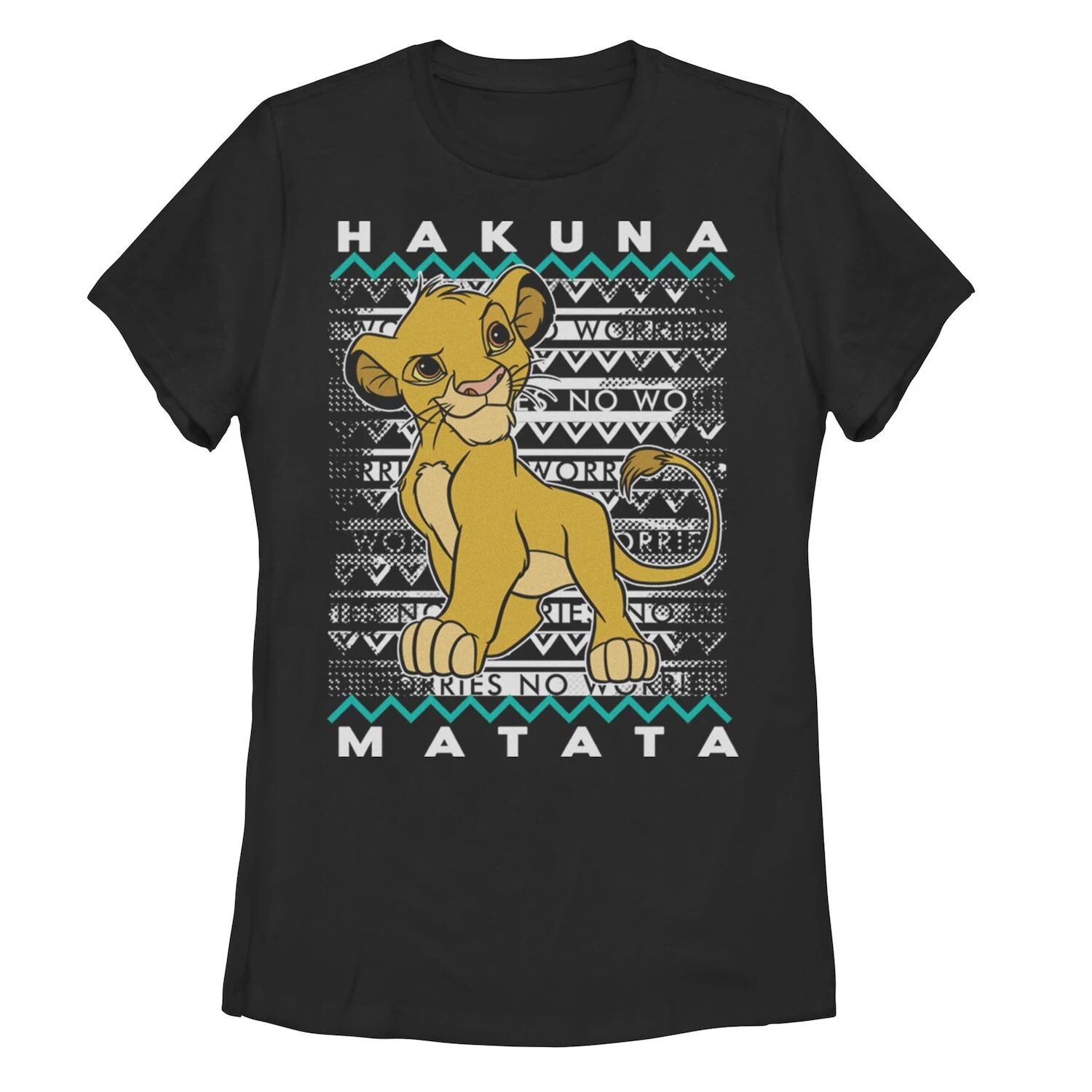 

Футболка с рисунком «Король Лев» для юниоров Hakuna Matata Simba Artsy Background. Licensed Character