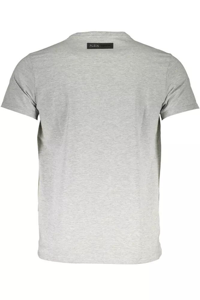 

Мужская хлопковая футболка Plein Sport Sleek с круглым вырезом, серый