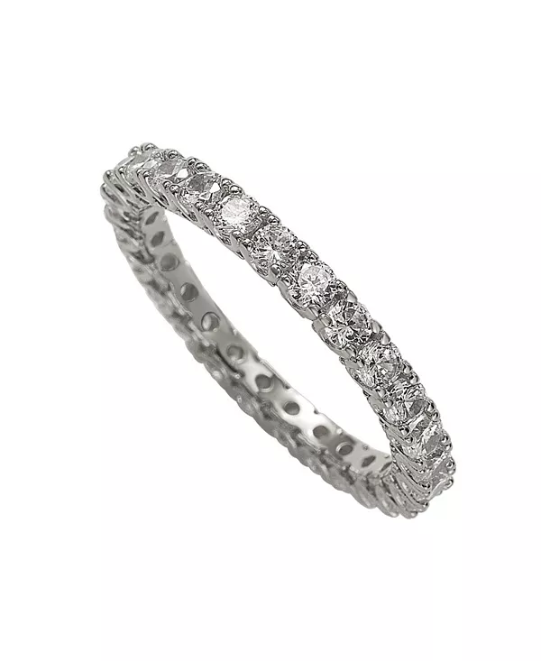 

Кольцо Suzy Levian из стерлингового серебра с U-образной оправой и кубическими цирконами в форме паве Suzy Levian New York, silver