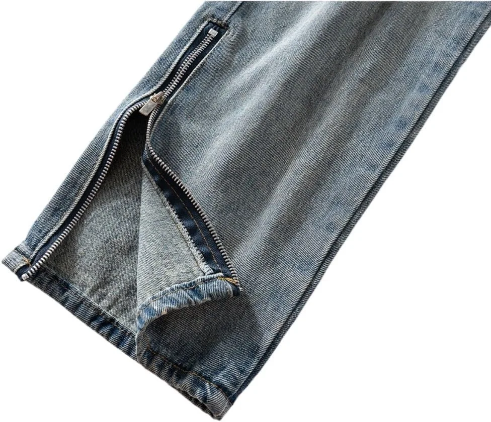 Длинные брюки Unisex с молнией Wide Leg Washed — фото 3