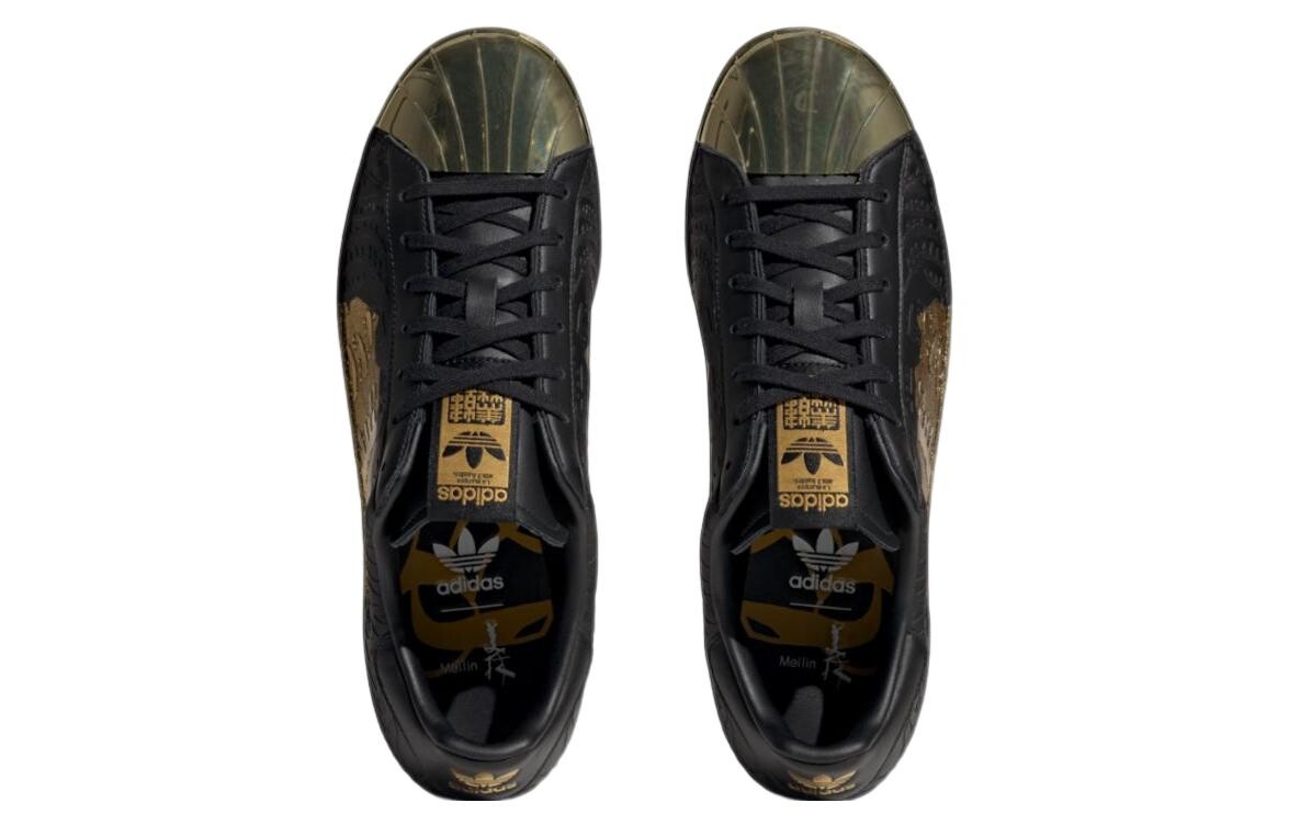 Кроссовки Adidas Originals Originals Superstar 80s X Han Meilin 'Black Gold' — фото 4