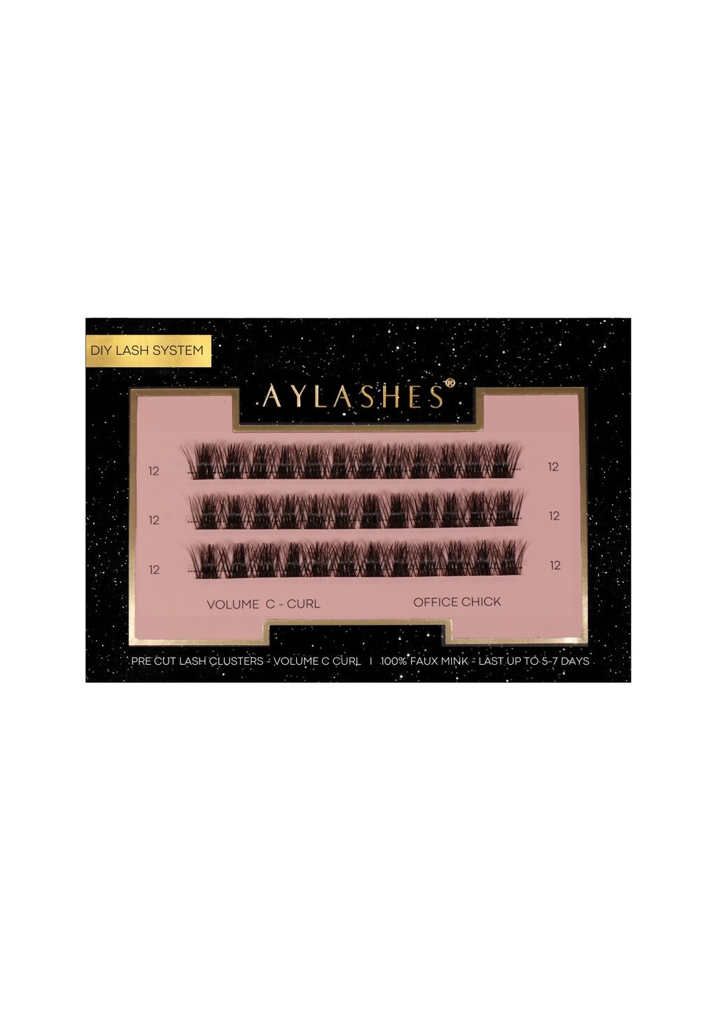 

Накладные ресницы AYLASHES KÜNSTLICHE WIMPERN OFFICE CHICK Aylashes, черный