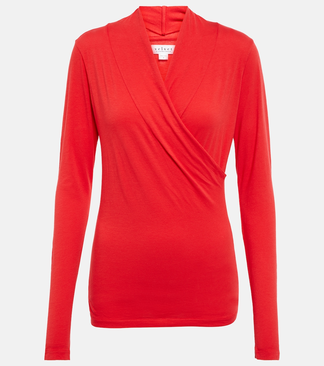

Топ Meri с драпировкой из хлопковой смеси Velvet, Camellia
