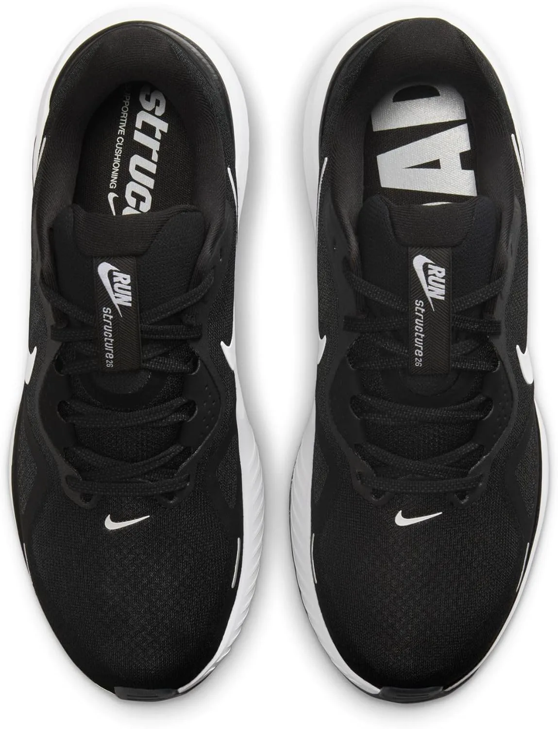 Мужские кроссовки Nike Structure 26, черный/белый/серый/металлик серебристый — фото 3