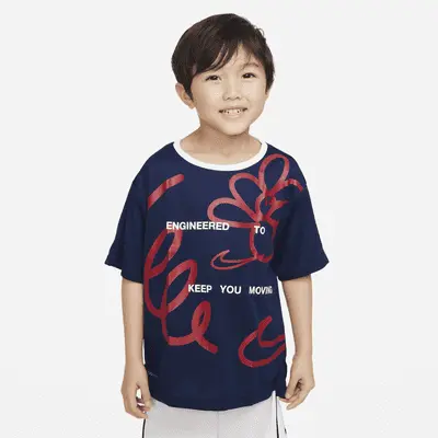 

Топ Nike Dri-FIT Performance Select Short Sleeve Top Toddler Top, темно-синий