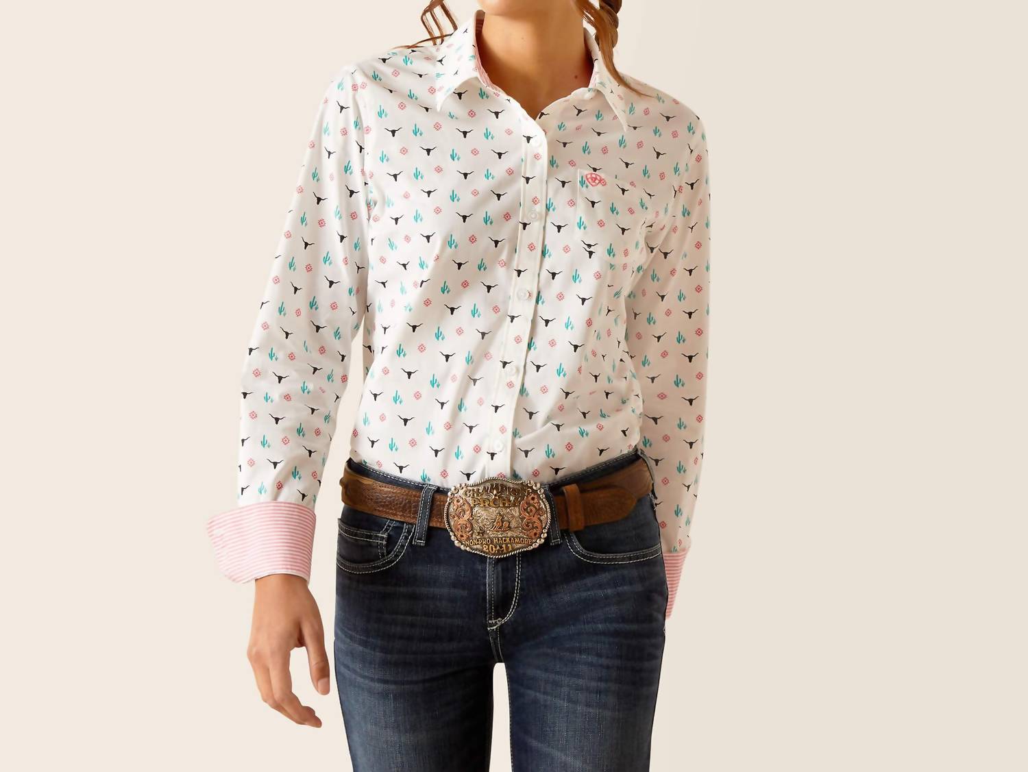 

Рубашка Kirby Stretch в Steer Garden ARIAT