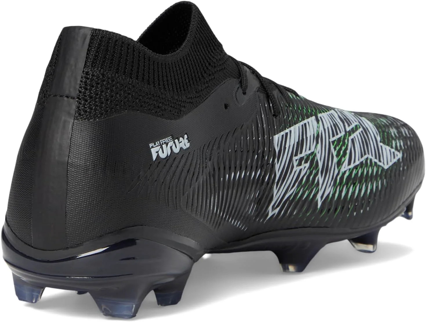 Футбольные бутсы Puma Men's Future 8 Match для твердого и искусственного покрытия, черный/светло-серый/зеленый — фото 4