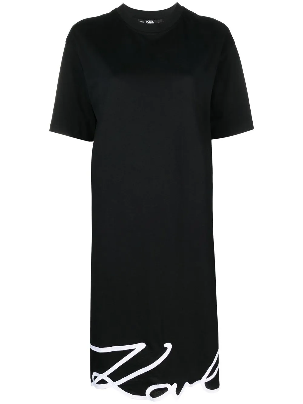

Платье Signature Hem из органического хлопка KARL LAGERFELD, черный