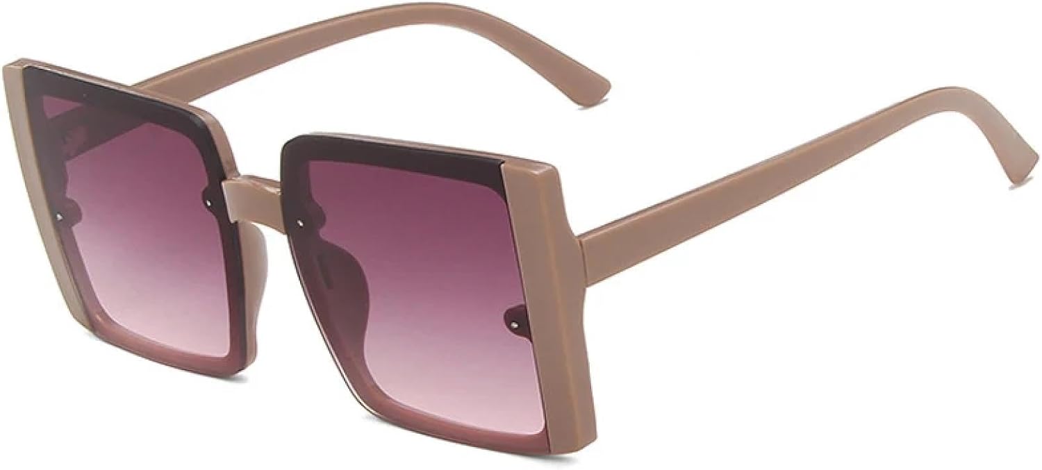 

Роскошные солнцезащитные очки в крупной оправе для женщин и мужчин, для активного отдыха на природе, вождения, летних путешествий, защиты от солнца UV400 TKKTLLT, Tea Gray