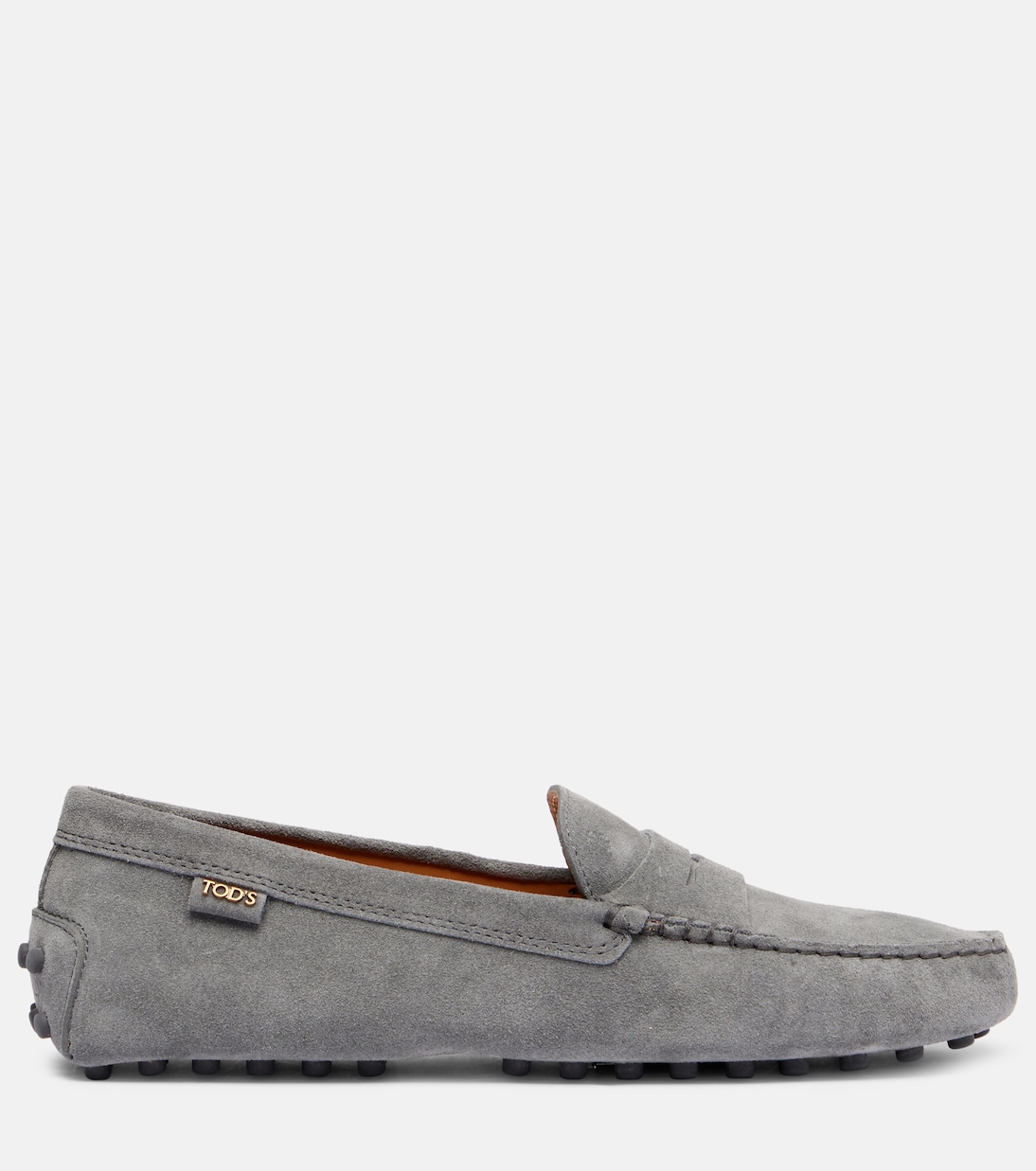 Гоммино замшевые мокасины для вождения Tod's, Grigio Elephant — фото 4
