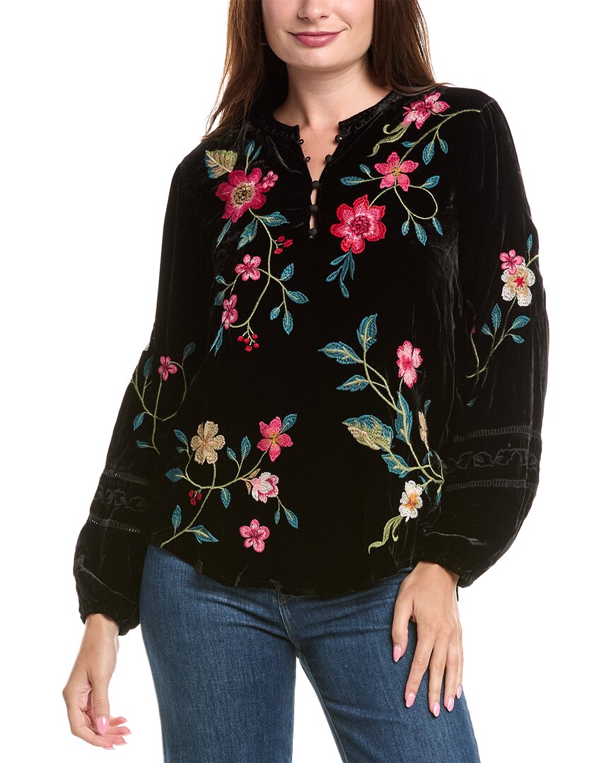 

Джонни Вас Блузка из бархата Estate с шелковой примесью Johnny Was, черный