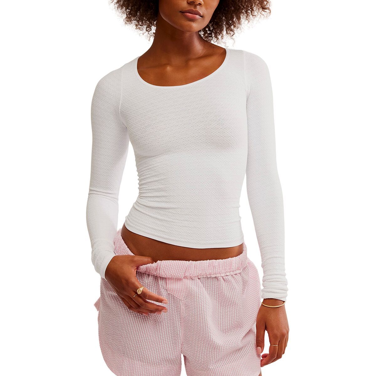 

Лонгслив Love letter Free People, белый