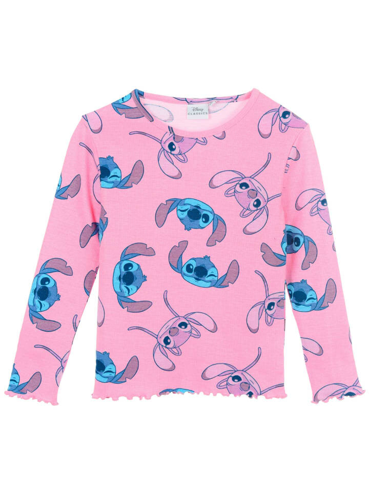 Рубашка с длинным рукавом Disney 2tlgOutfit & Leggings Stitch, розовый — фото 2