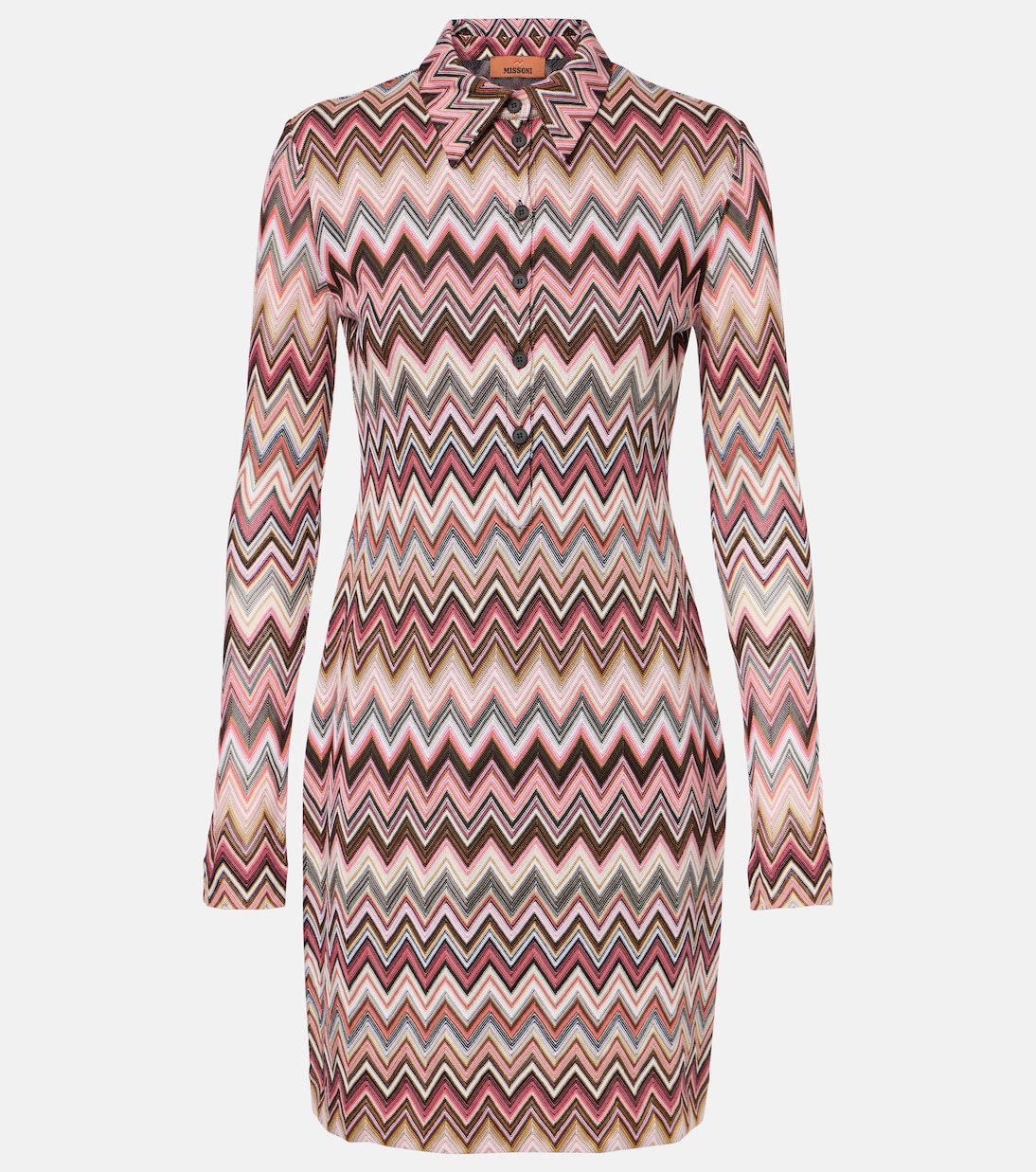 

Мини-платье из смесовой хлопковой ткани Missoni, Multicolor Red Black And White