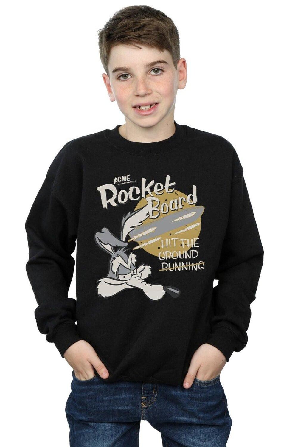 

Толстовка Wile E Coyote Rocket Board Looney Tunes, черный