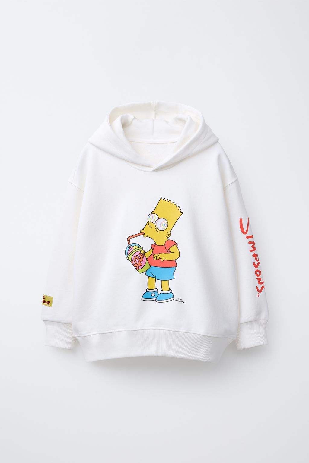 

Толстовка с принтом the simpsons мэтта гренинга ZARA, белый