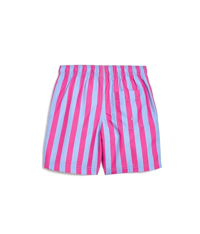 Плавки полосатые Cabana Striped Trunks Hanna Andersson, Storm Blue/Pink Peony — фото 2