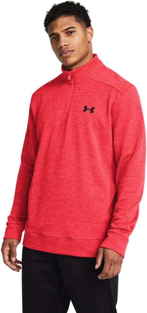 

Under Armour мужская флисовая толстовка с застежкой на четверть, (713) Racer Red/Black