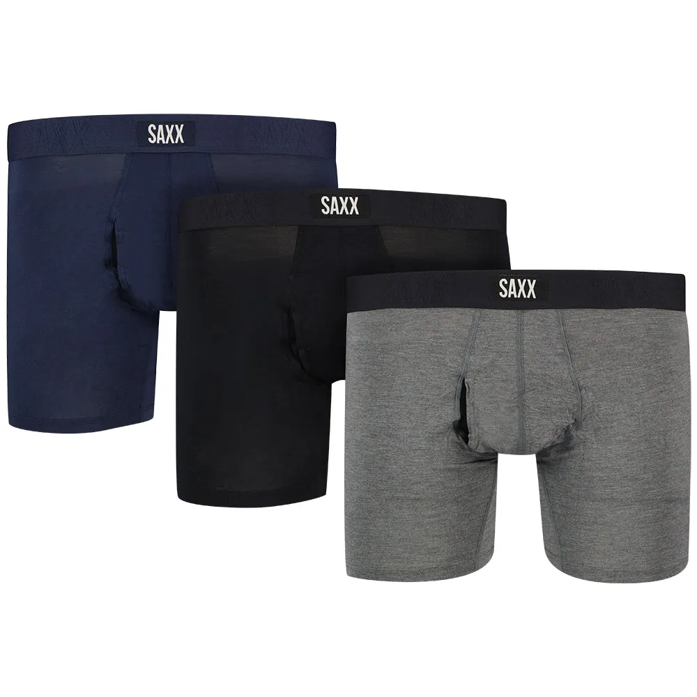 

Боксеры 3 шт SAXX Underwear Vibe Xtra Brief Fly, разноцветный