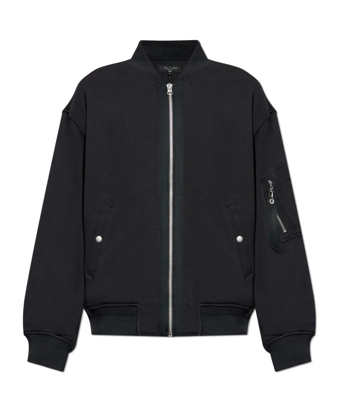 

Махровая куртка-бомбер Rag & Bone, черный