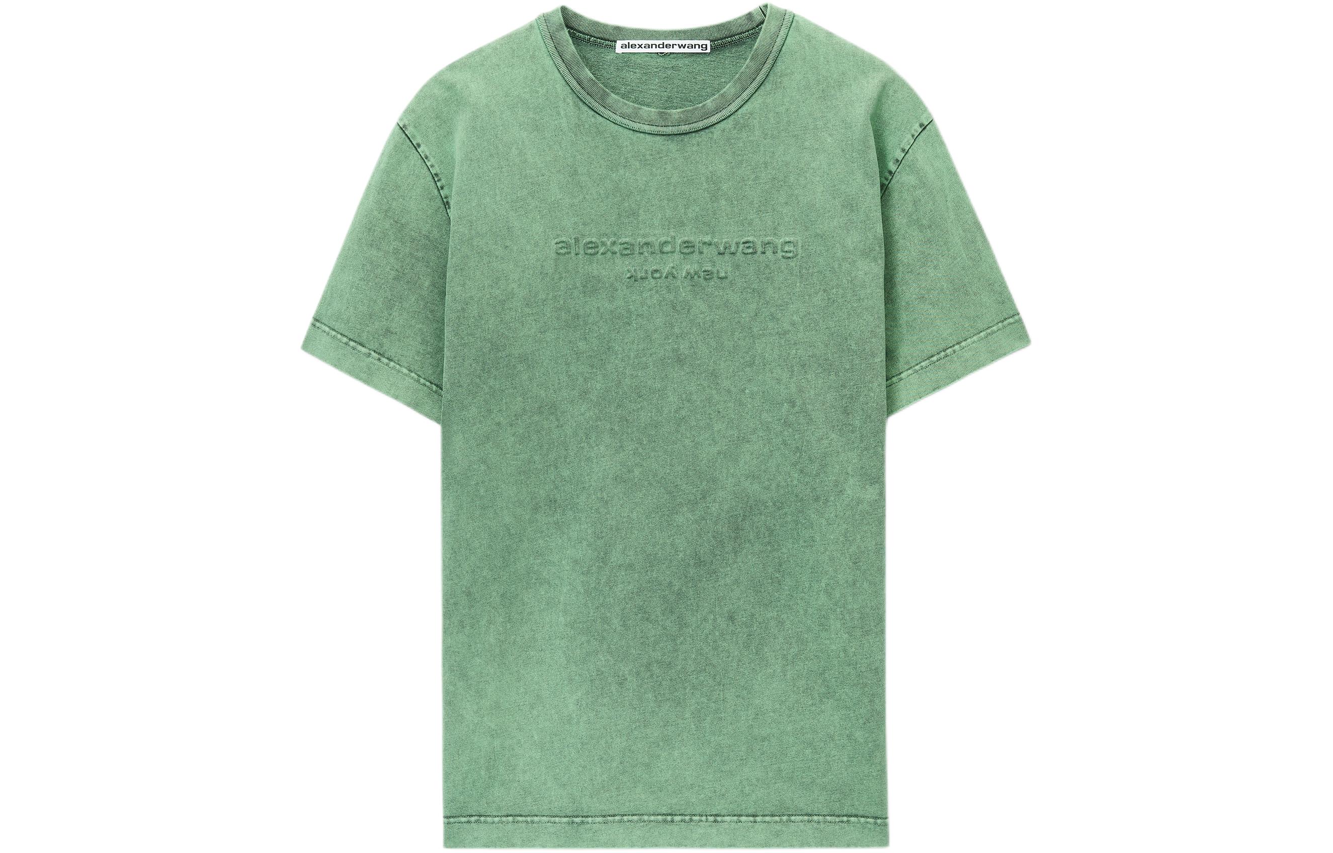 

Футболка с круглым вырезом и короткими рукавами Alexander Wang, Fern Green