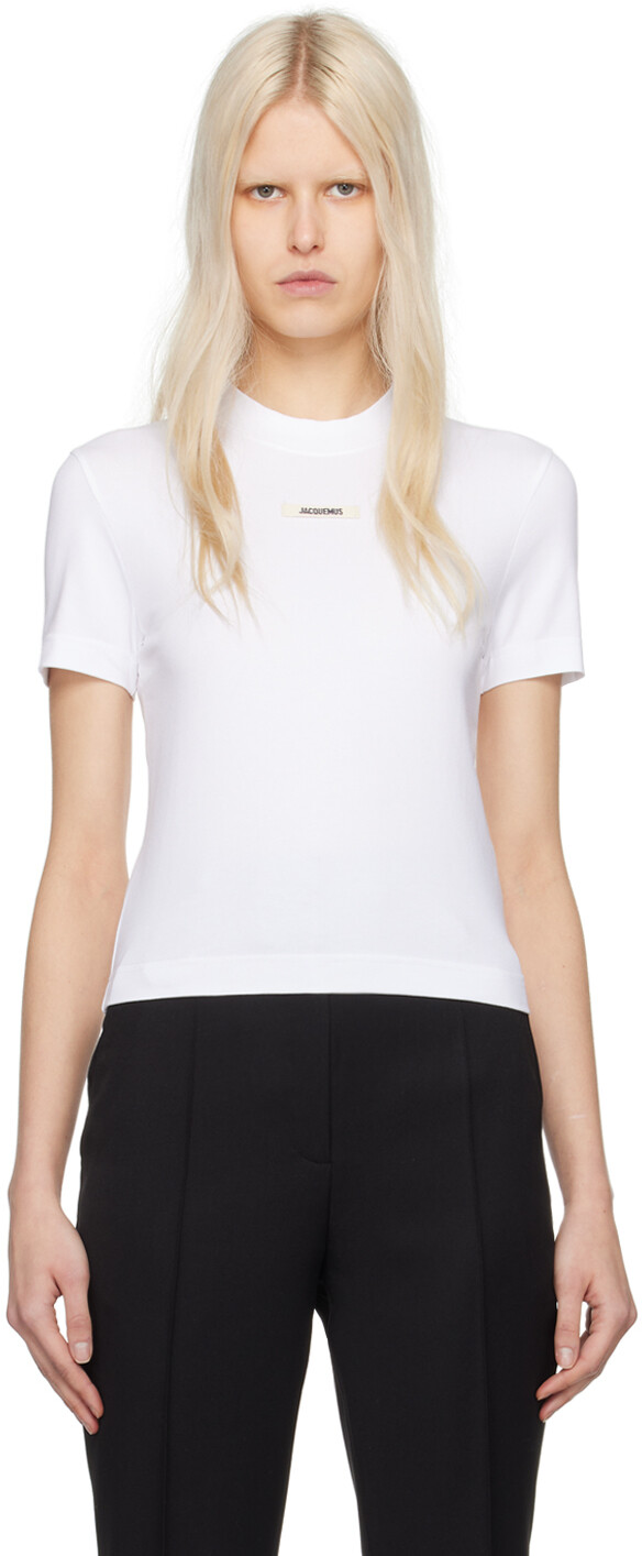 

Белый Футболка Les Classiques 'Le T-Shirt Gros Grain' Jacquemus, цвет White