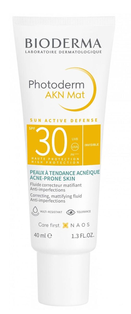 

Bioderma Photoderm AKN Mat SPF30 защитный крем с фильтром, 40 ml