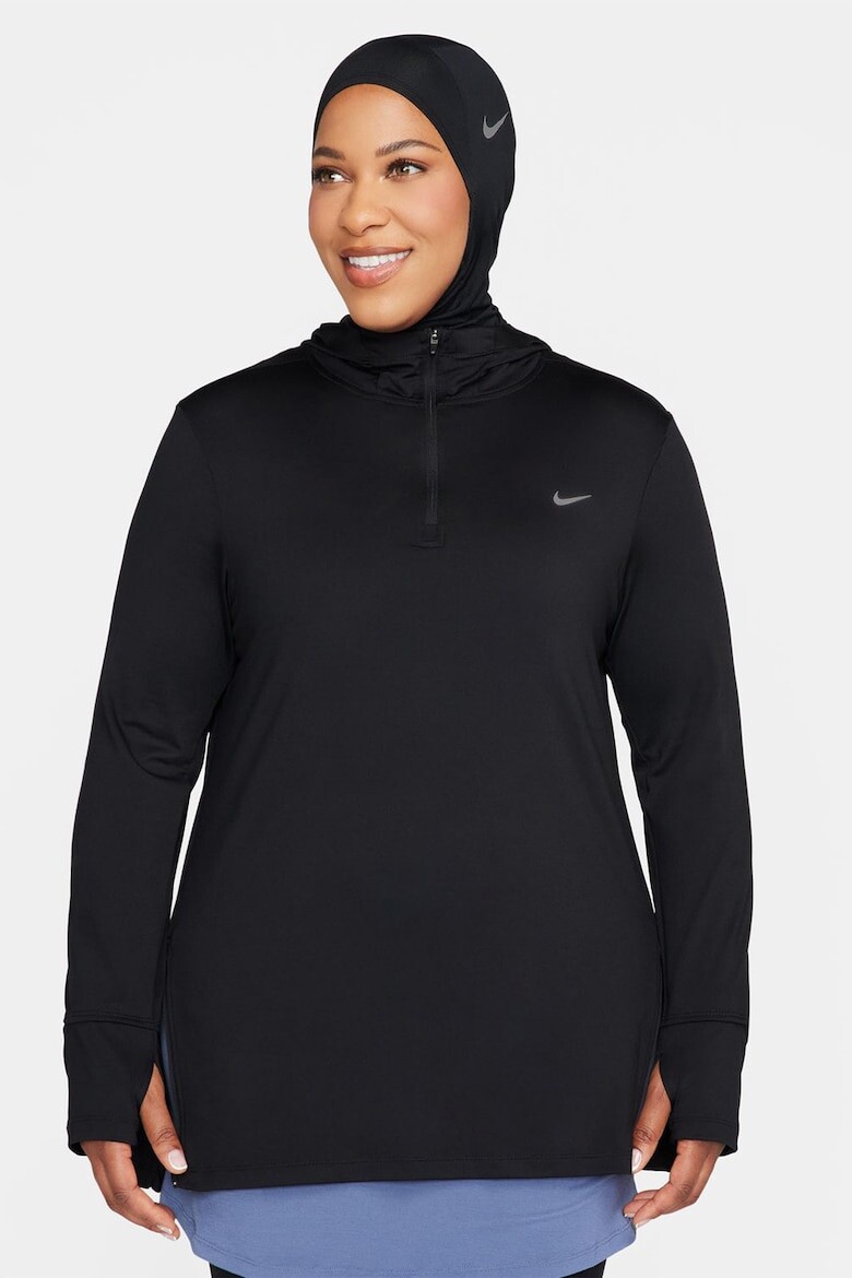 

Короткая худи на молнии для бега Swift Element Nike, черный