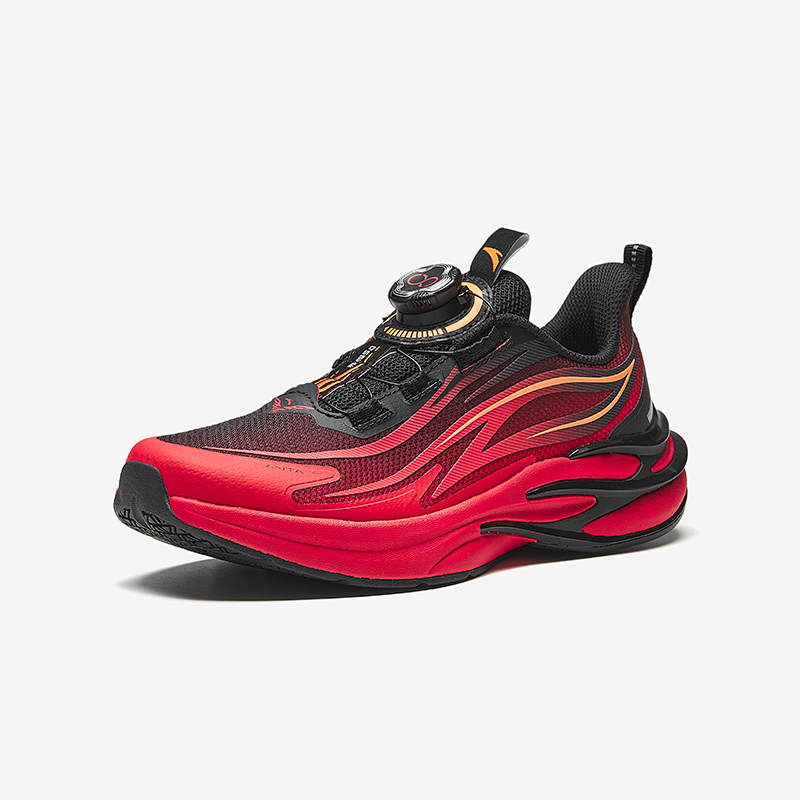 Легкие амортизирующие кроссовки Flame Low top для детейunisex Antakids, черный/красный — фото 3