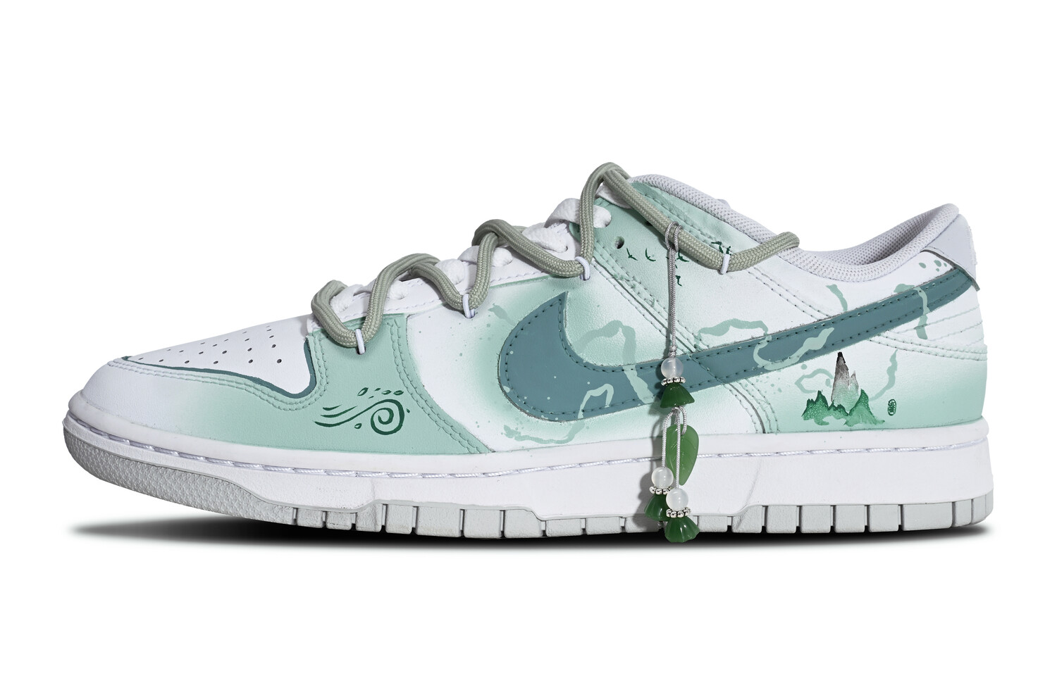 

Кроссовки Nike Dunk Skateboarding Shoes Women's Low-top Green/White, светло-зеленый