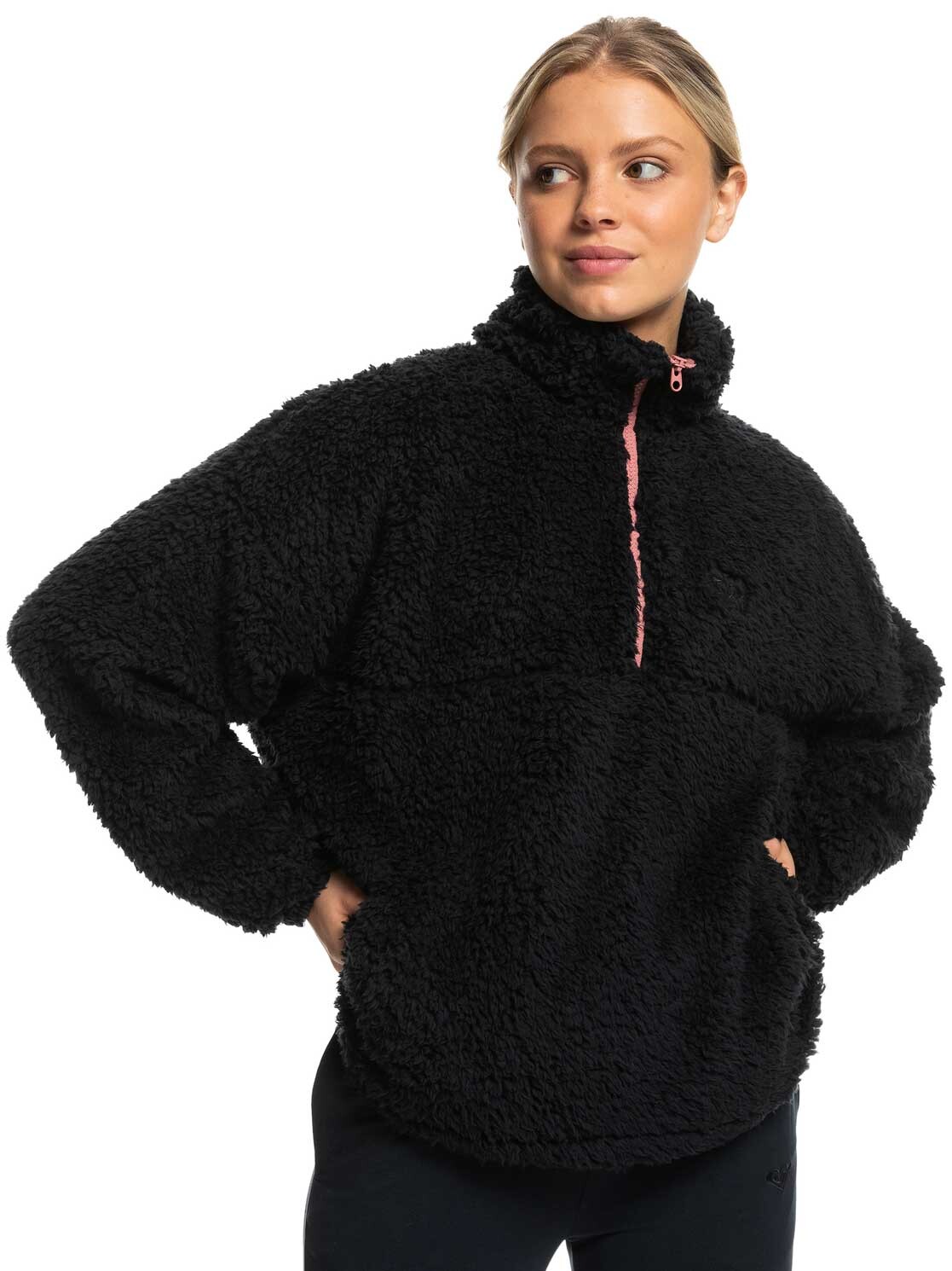 

Толстовка Roxy WAVES OF WARMTH SHERP, черный