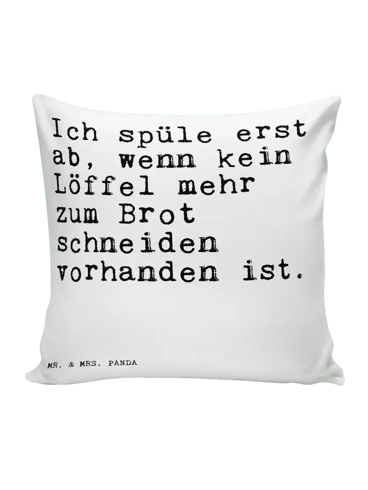 

Подушка Mr & Mrs Panda 40x40 Ich spüle erst ab, белый