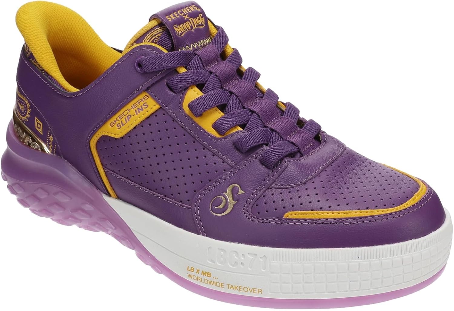 

Мужские слипоны Skechers Skechers X Snoop Dogg Sizzle Snoop Sizzle Toke, фиолетовый