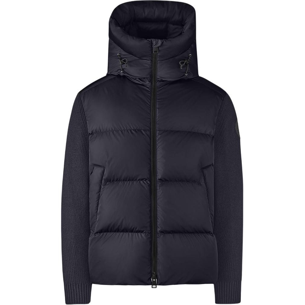 

Куртка худи с простеганными рукавами из трикотажа Canada Goose, темно-синий