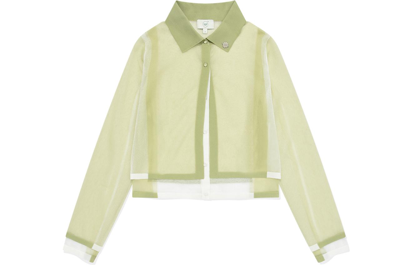 

COVERNAT SS24 Вязаный свитер женский светло-зеленый