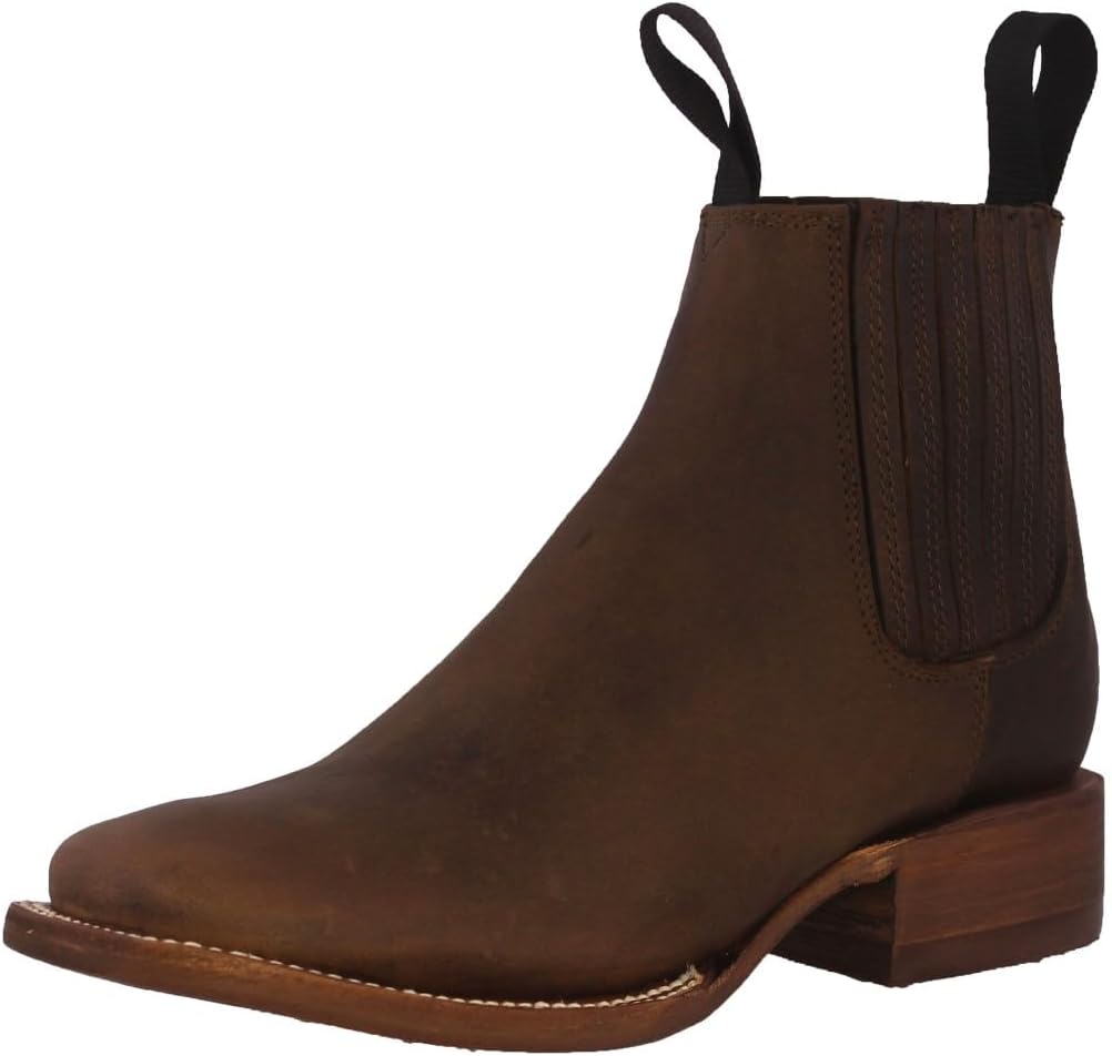 

Мужские профессиональные ковбойские ботинки Chelsea коричневого цвета 770, западный стиль, кожаные с квадратным носком Cowboy Professional