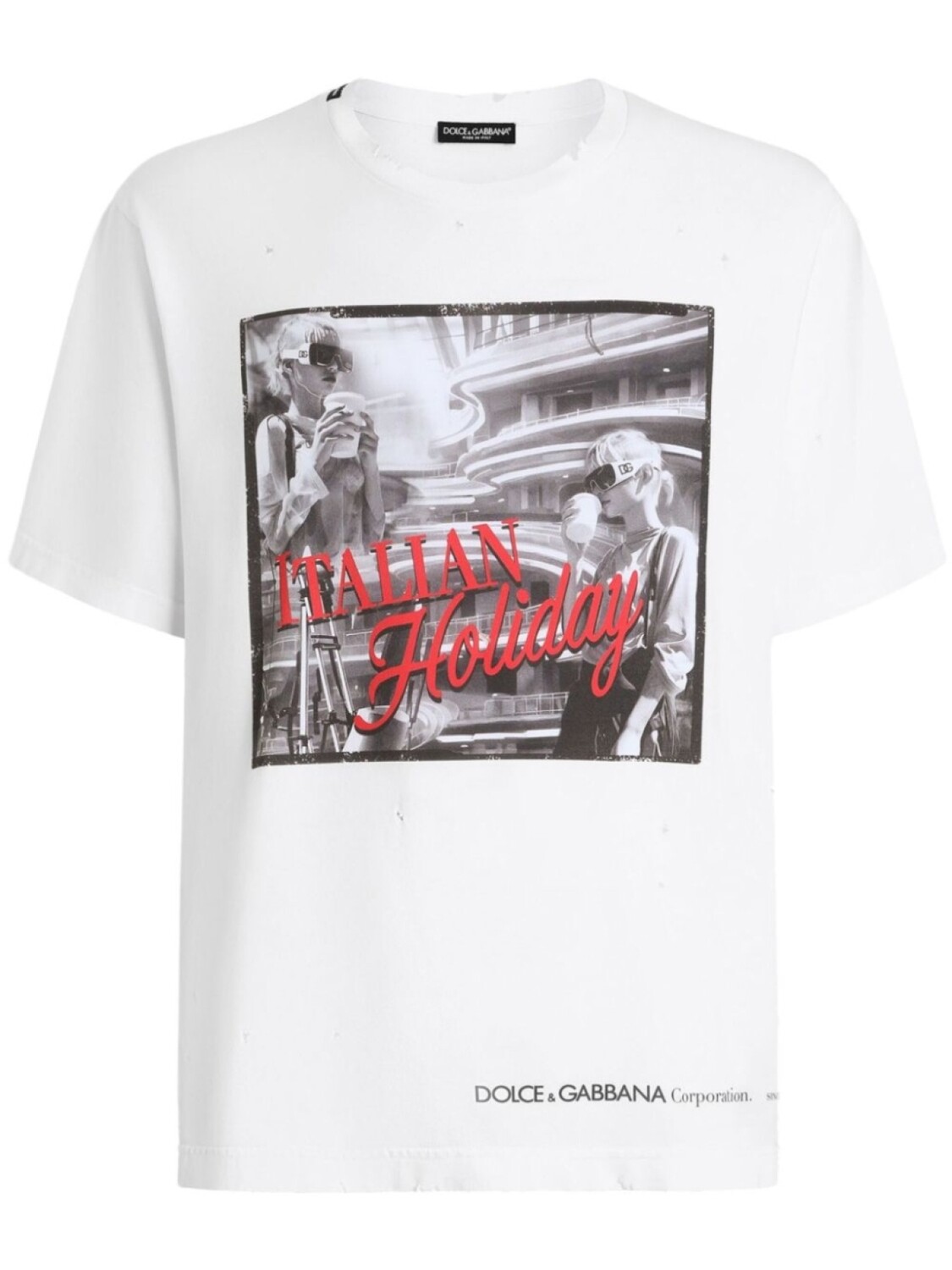 Футболка с графичным принтом Dolce & Gabbana, белый