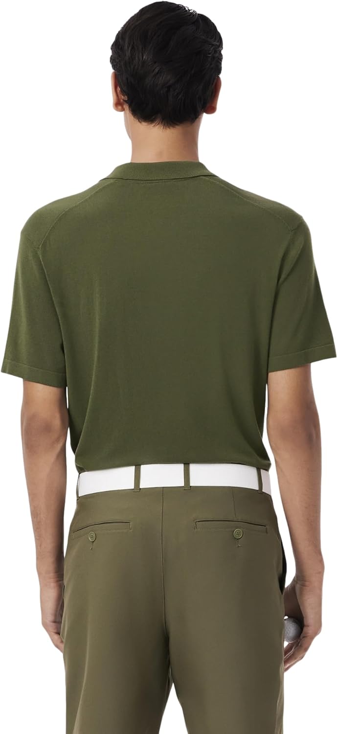 Lacoste мужской спортивный короткий рукав поло воротник гольф свитер, Olive — фото 4